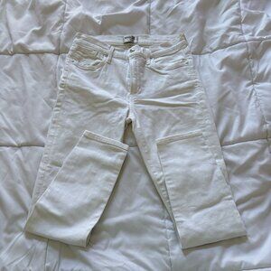 Agolde Jeans Womens 27 White High Rise Skinny Light Wash Distressed Boho City